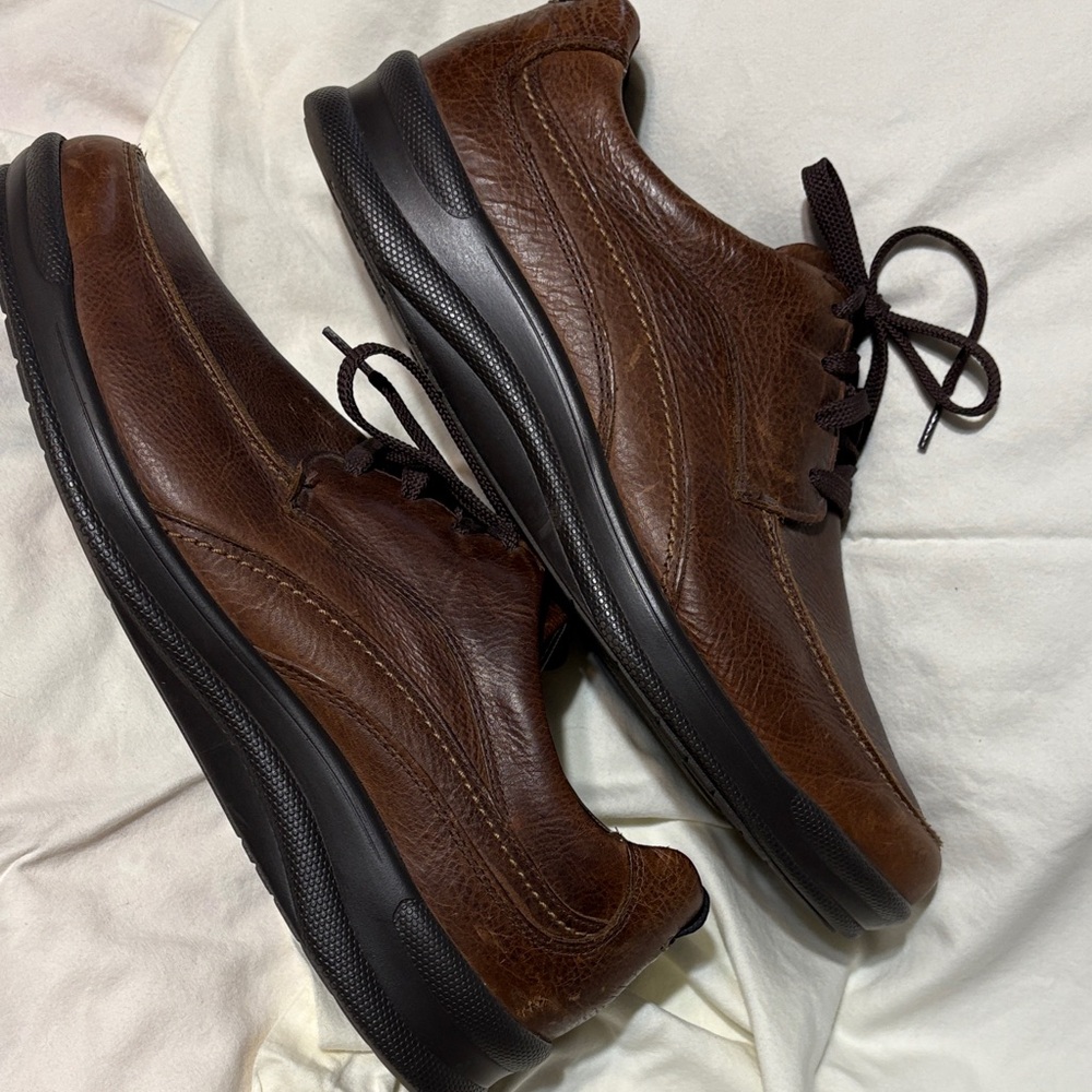 SAS Men's Dark Brown Leather Oxfords Size 12.5 - Picture 6 of 8